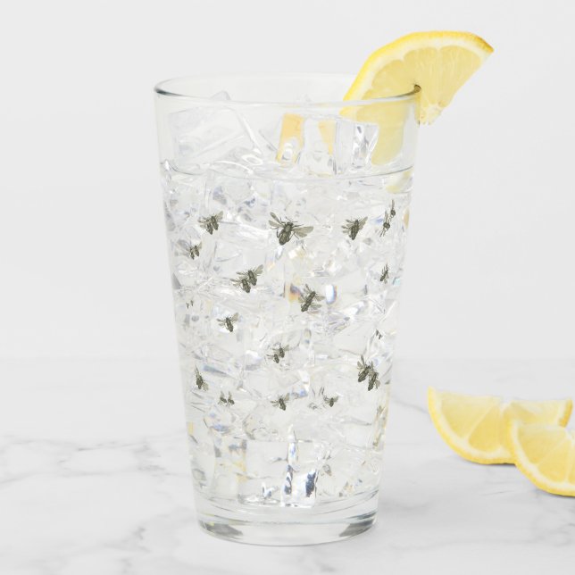 Fly Covered Beer Glass Trick Your Friends Flies (Back Ice)