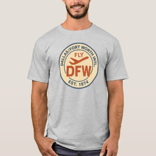 Fly DFW Airport Badge – Dallas Fort Worth T-Shirt