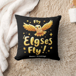 Fly Elgses Fly Inspirational Eagle Art Cushion