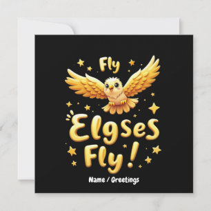Fly Elgses Fly Inspirational Eagle Art Invitation