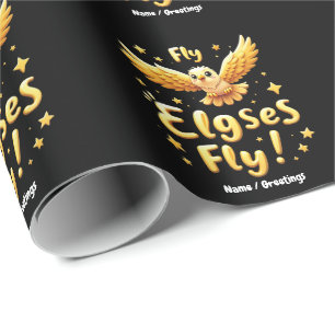 Fly Elgses Fly Inspirational Eagle Art Wrapping Paper