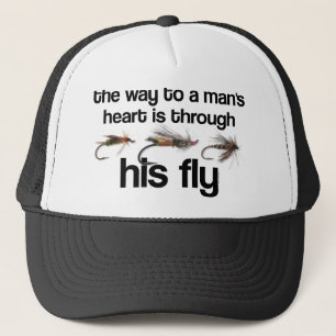 Fly Fish Man's Heart Hat