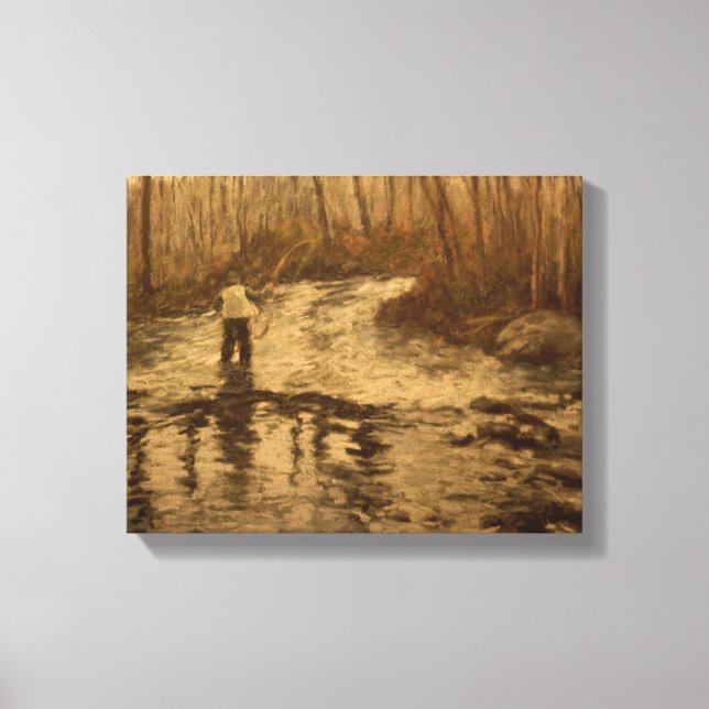 Fly Fisherman 11x14 Canvas Print (Front)