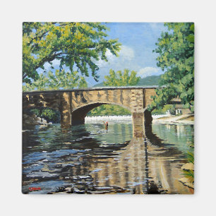 Fly Fisherman at Bennett Springs Magnet