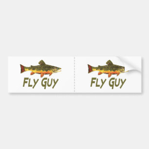 Fly Fisherman Bumper Sticker