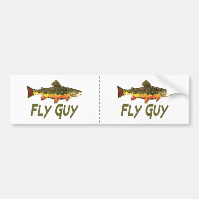 Fly Fisherman Bumper Sticker (Front)