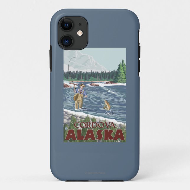Fly Fisherman - Cordova, Alaska Case-Mate iPhone Case (Back)