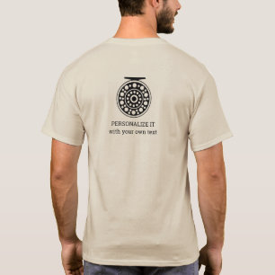 Fly Fisherman Fly Reel Artwork Design Trout Salmon T-Shirt
