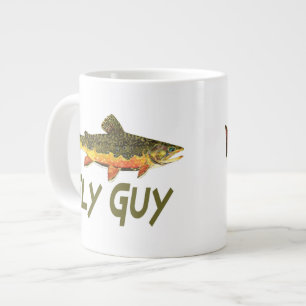 Fly Fisherman Large Coffee Mug
