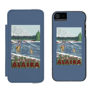 Fly Fisherman - Latouche, Alaska Incipio Watson™ iPhone 5 Wallet Case