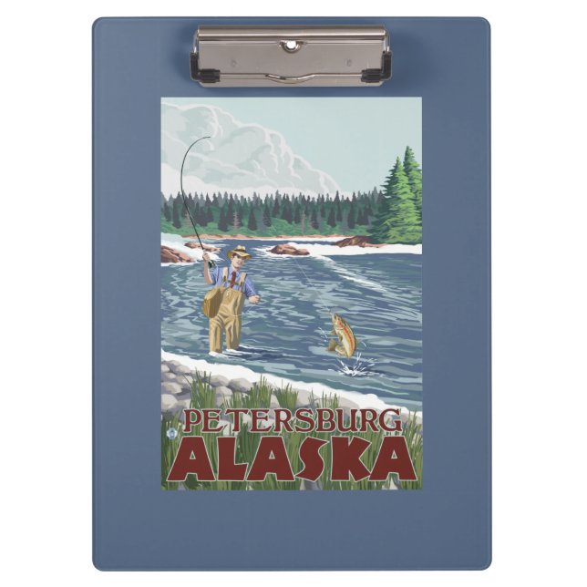 Fly Fisherman - Petersburg, Alaska Clipboard (Front)