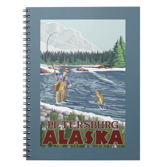 Fly Fisherman - Petersburg, Alaska Notebook (Front)