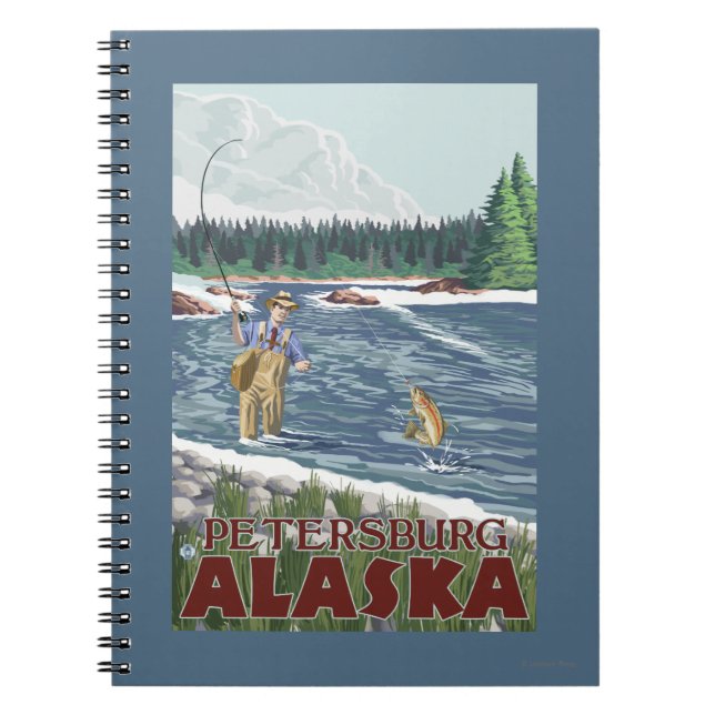 Fly Fisherman - Petersburg, Alaska Notebook (Front)