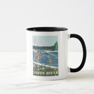 Fly Fisherman - Sandy River, Oregon Mug