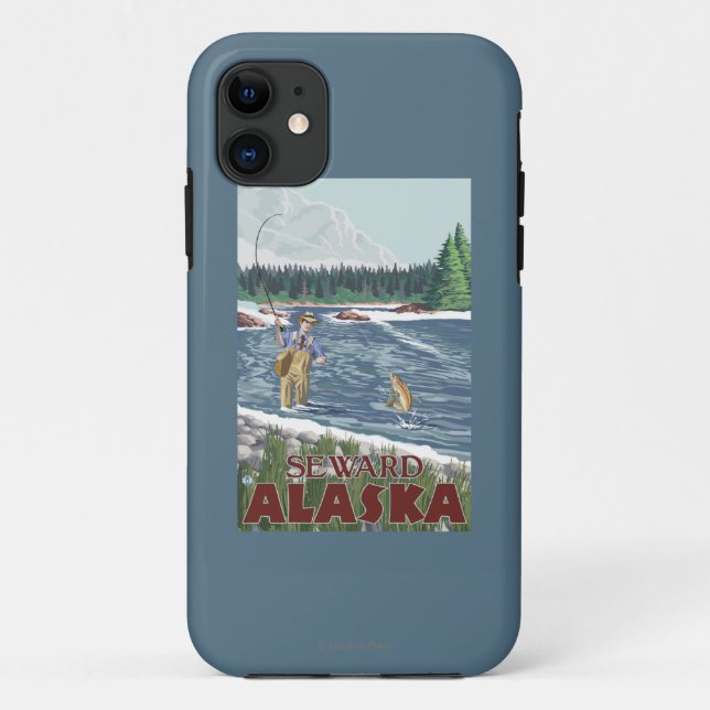Fly Fisherman - Seward, Alaska Case-Mate iPhone Case (Back)
