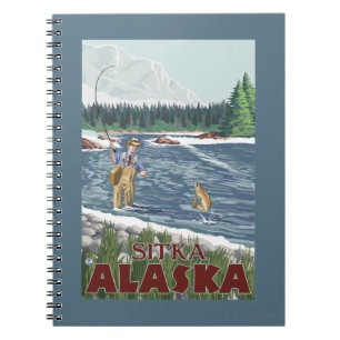 Fly Fisherman - Sitka, Alaska Notebook