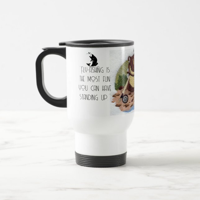 "Fly Fisherman" Travel Mug (Left)
