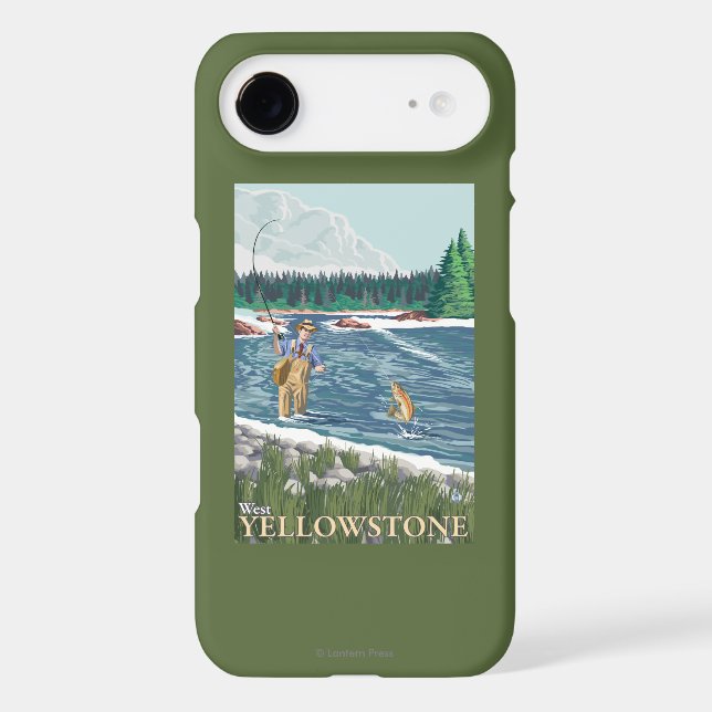 Fly Fisherman - West Yellowstone, Montana Case-Mate iPhone Case (Back)