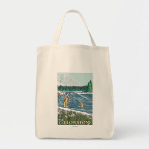 Fly Fisherman - West Yellowstone, Montana Tote Bag