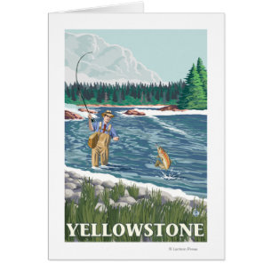 Fly Fisherman - Yellowstone National Park