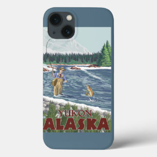 Fly Fisherman - Yukon, Alaska iPhone 13 Case