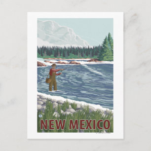 Fly FishermanNew Mexico Postcard