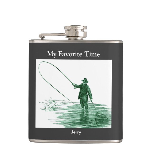 Fly Fishermans Hip Flask (Front)