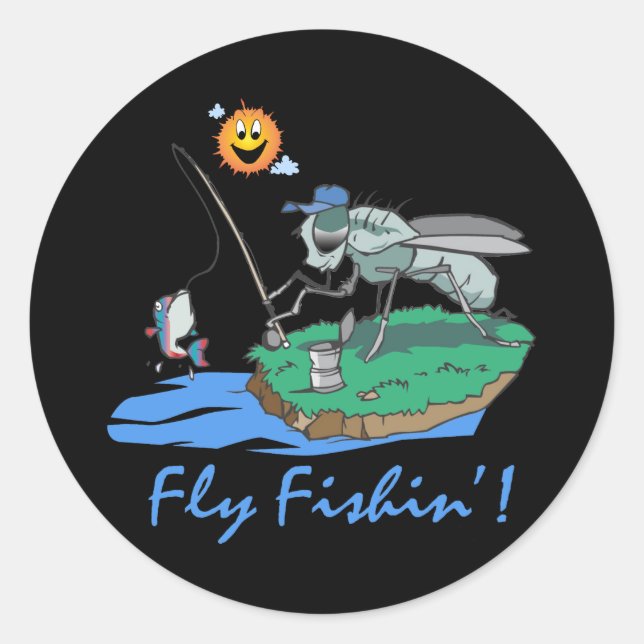 Fly Fishin' Classic Round Sticker (Front)