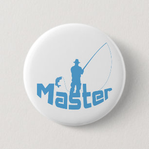 Fly fishing 6 cm round badge