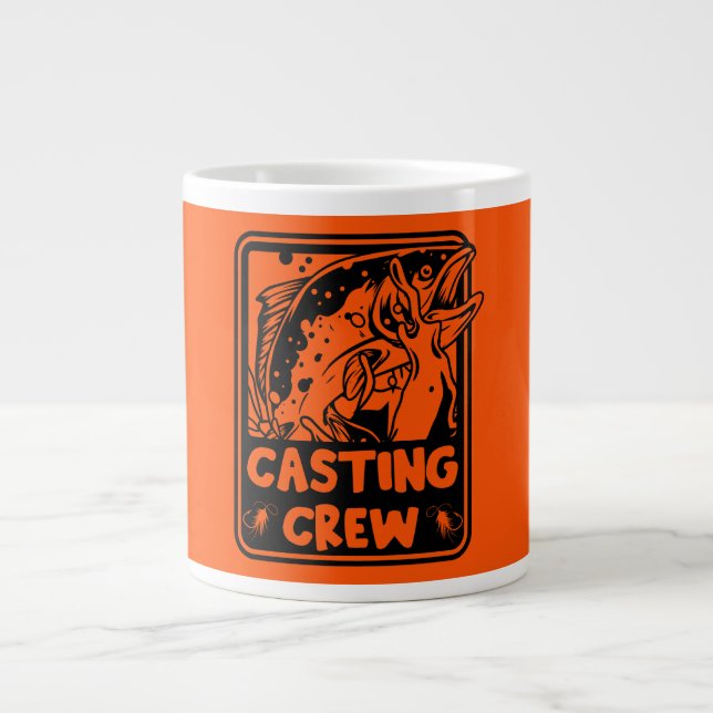 Fly Fishing Alaska Large Coffee Mug (Front)