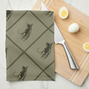 Fly Fishing Art Tea Towel