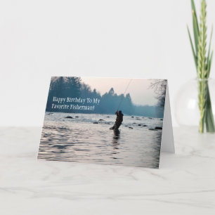 Fly Fishing Birthday Card