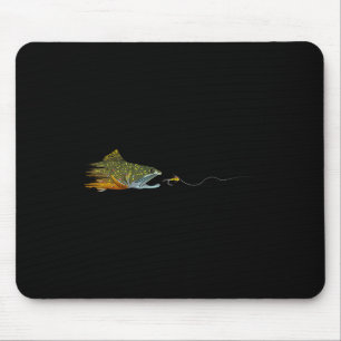 Fly Fishing Brook Trout Dry Fly Tying Fisherman Mouse Mat