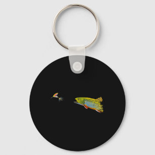 Fly Fishing Brook Trout Graphic For Fisherman Key Ring