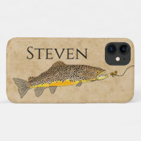 Fly Fishing Brown Trout Custom Name