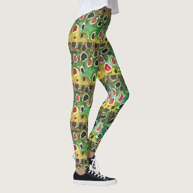 Fly Fishing Brown Trout Ichthyology Awesome Leggings (Right)