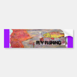 fly fishing bumper sticker