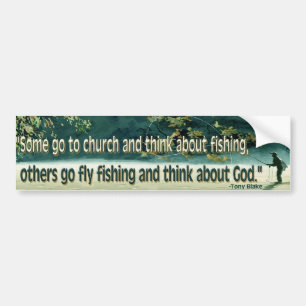 Fly fishing bumper sticker