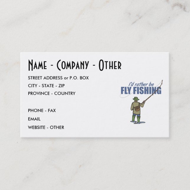 Fly Fishing Business Card (Front)