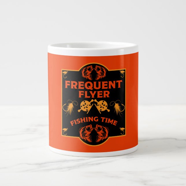 Fly Fishing Canada Large Coffee Mug (Front)