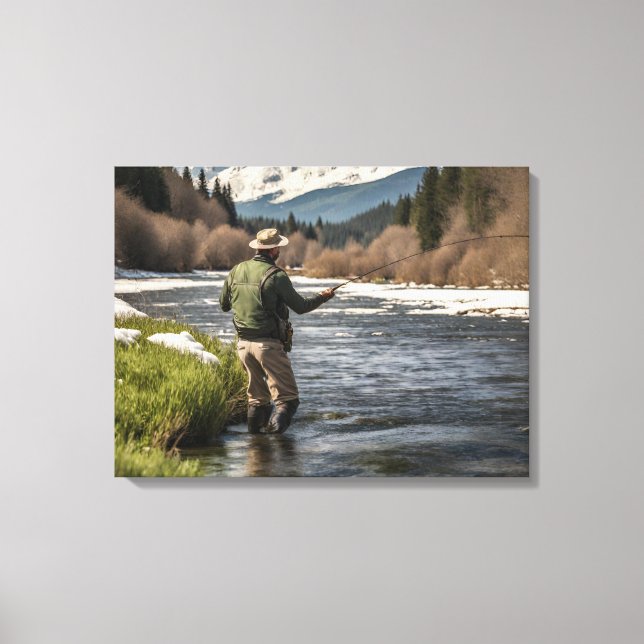 Fly Fishing Canvas Print (Front)