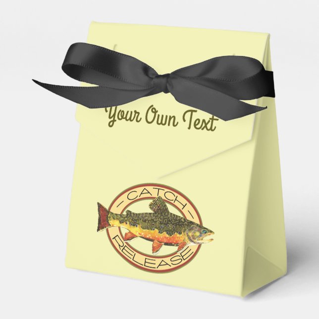 Fly Fishing Catch Release Party Favour Box (Front Side)