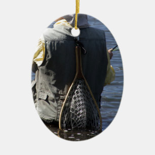 Fly Fishing Ceramic Tree Decoration