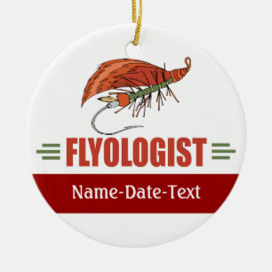 Fly Fishing Ceramic Tree Decoration