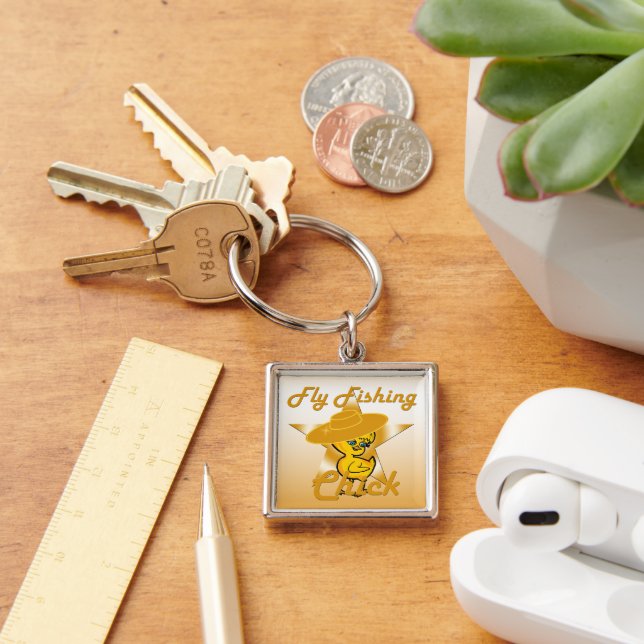 Fly Fishing Chick #10 Key Ring (Desk)
