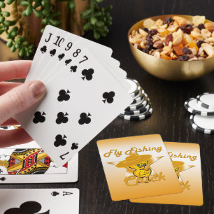 Fly Fishing Chick #10 Playing Cards