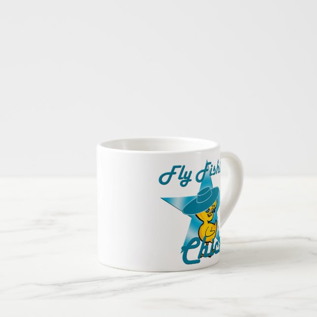 Fly Fishing Chick #7 Espresso Cup (Front Right)