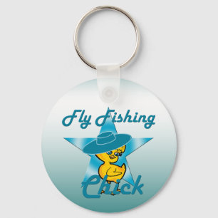 Fly Fishing Chick #7 Key Ring