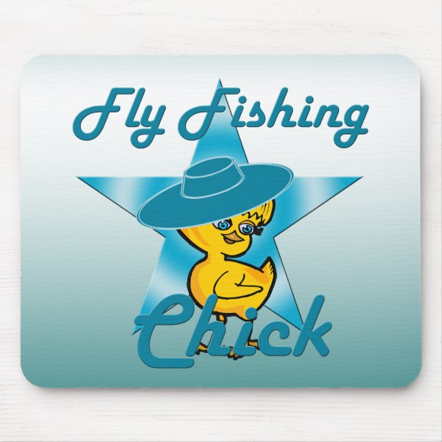 Fly Fishing Chick #7 Mouse Mat (Front)