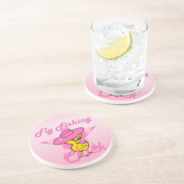 Fly Fishing Chick #8 Coaster (Side)